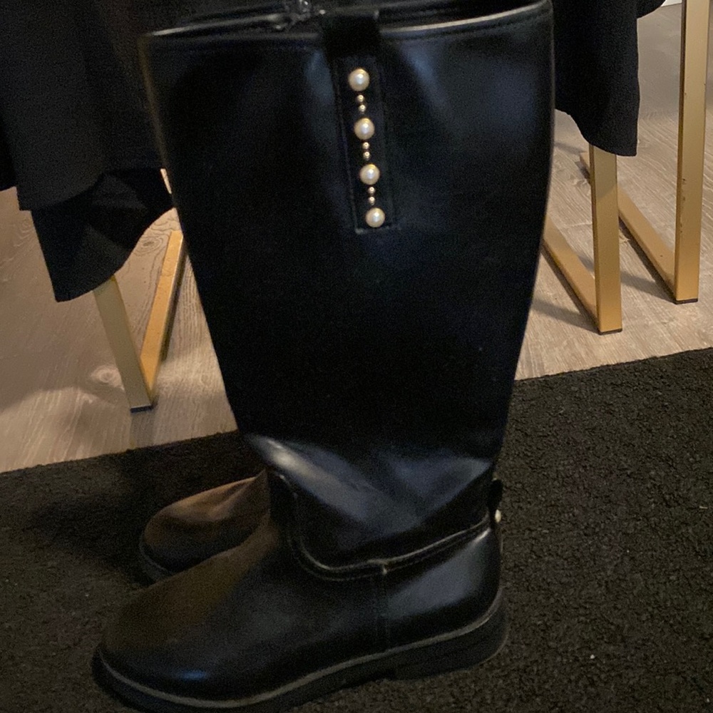Faux leather boots